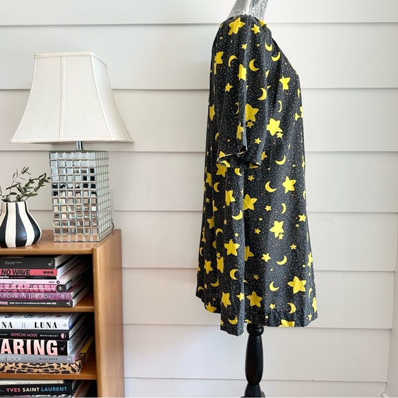 Vintage Star Print A-Line Dress Nightgown Dress - Picture 4 of 8